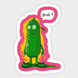 Pickle says Yeah! Sticker